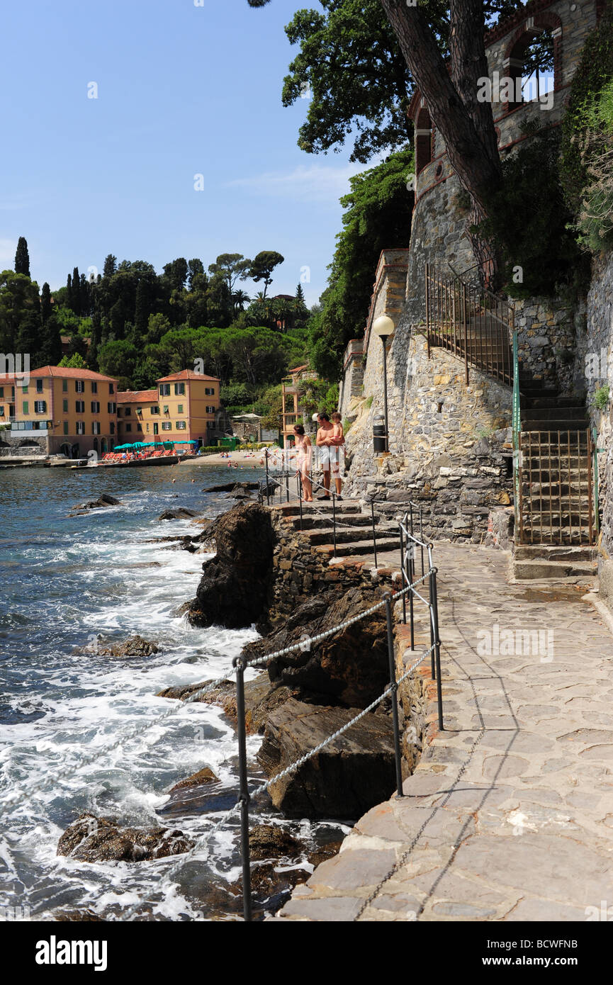 Europa Italien Rapallo am Mittelmeer Region Ligurien Stockfoto