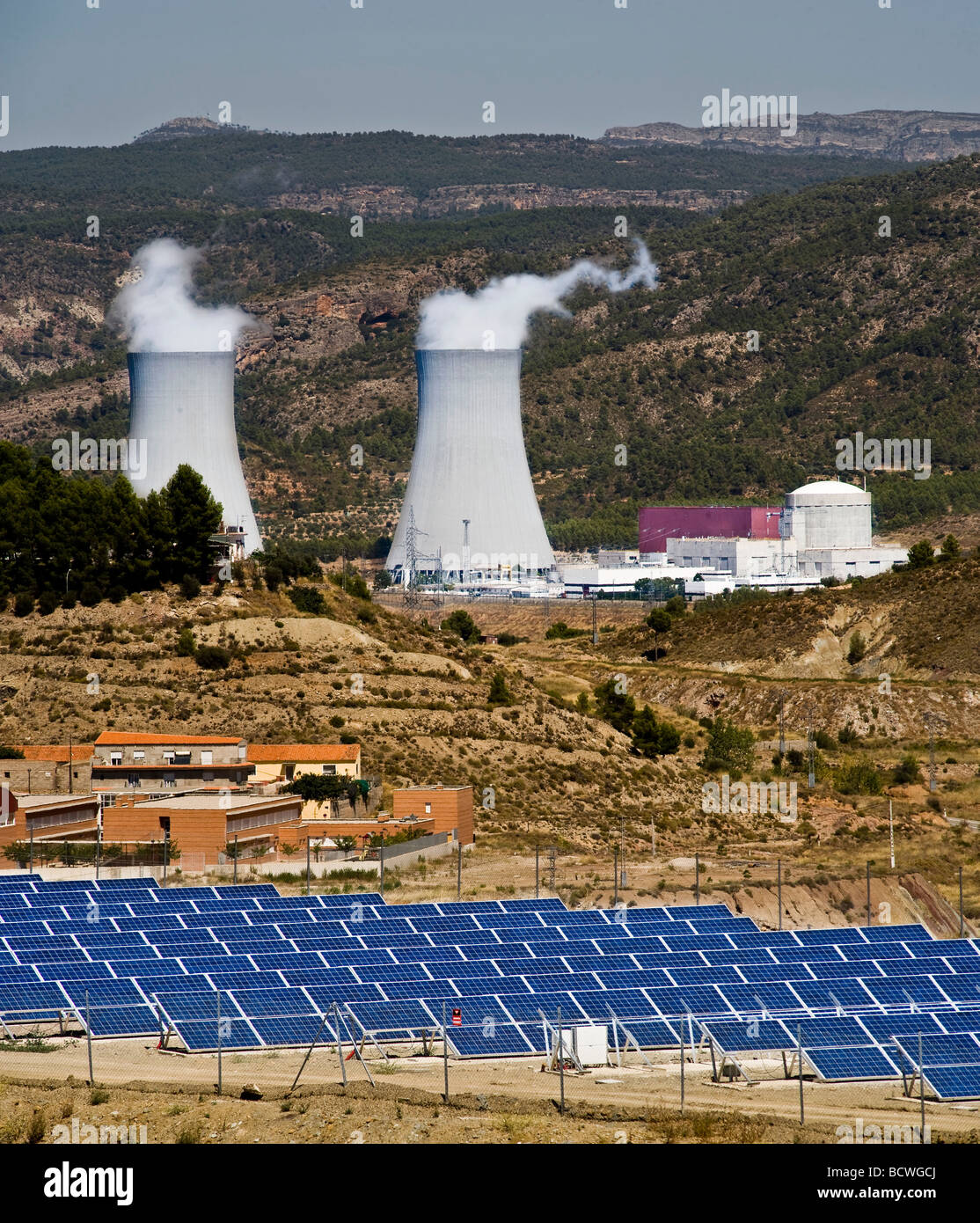 Solarkraftwerk, Kernkraftwerk Cofrentes, Spanien, Europa