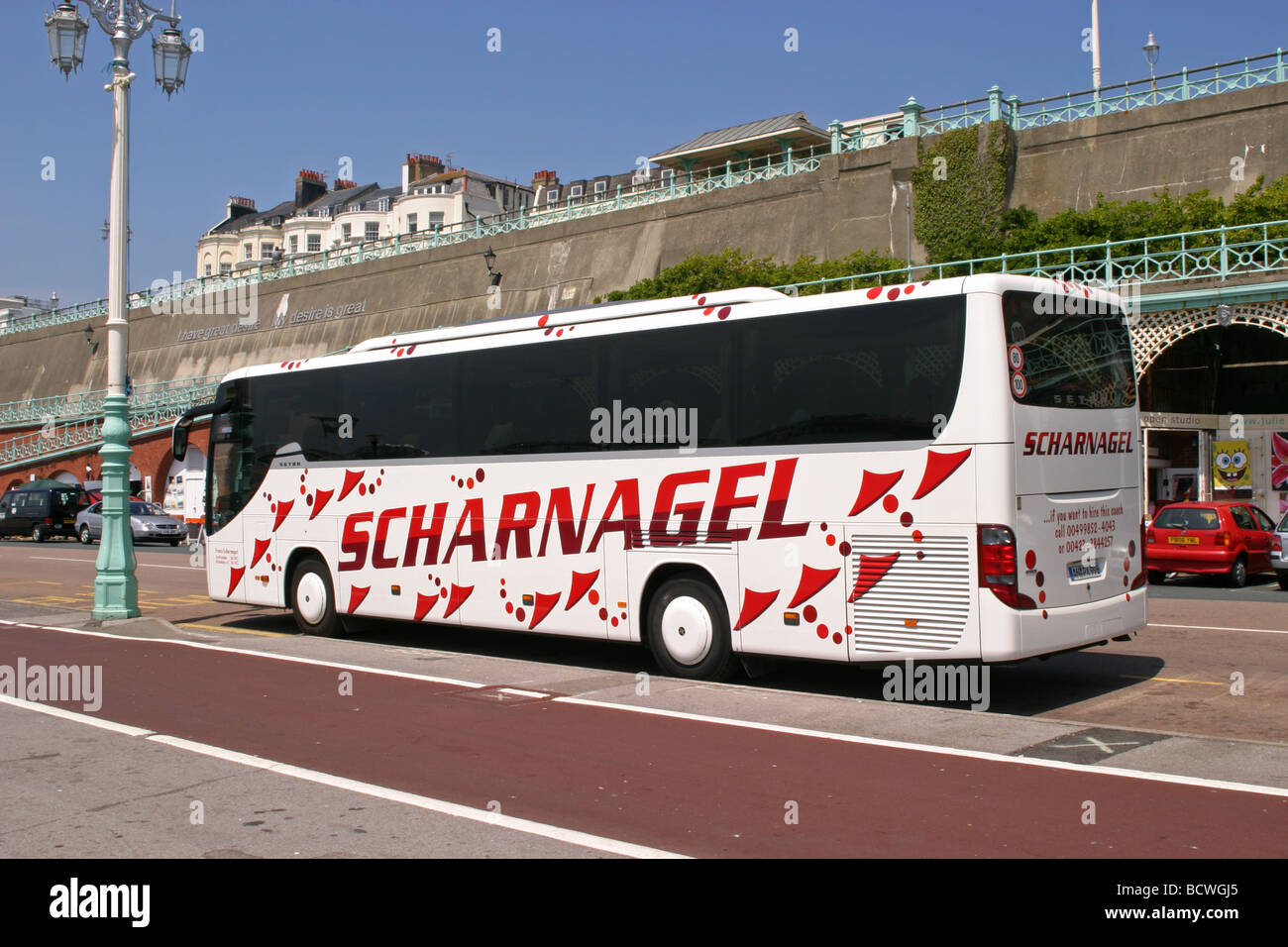 Deutscher Reisebus Brighton East Sussex UK Stockfoto