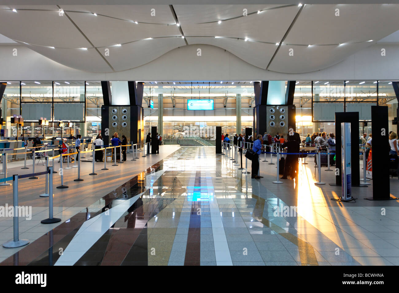 Eingang, Abflughalle, check-in, O R Tambo International Airport, Johannesburg, Südafrika, Afrika Stockfoto
