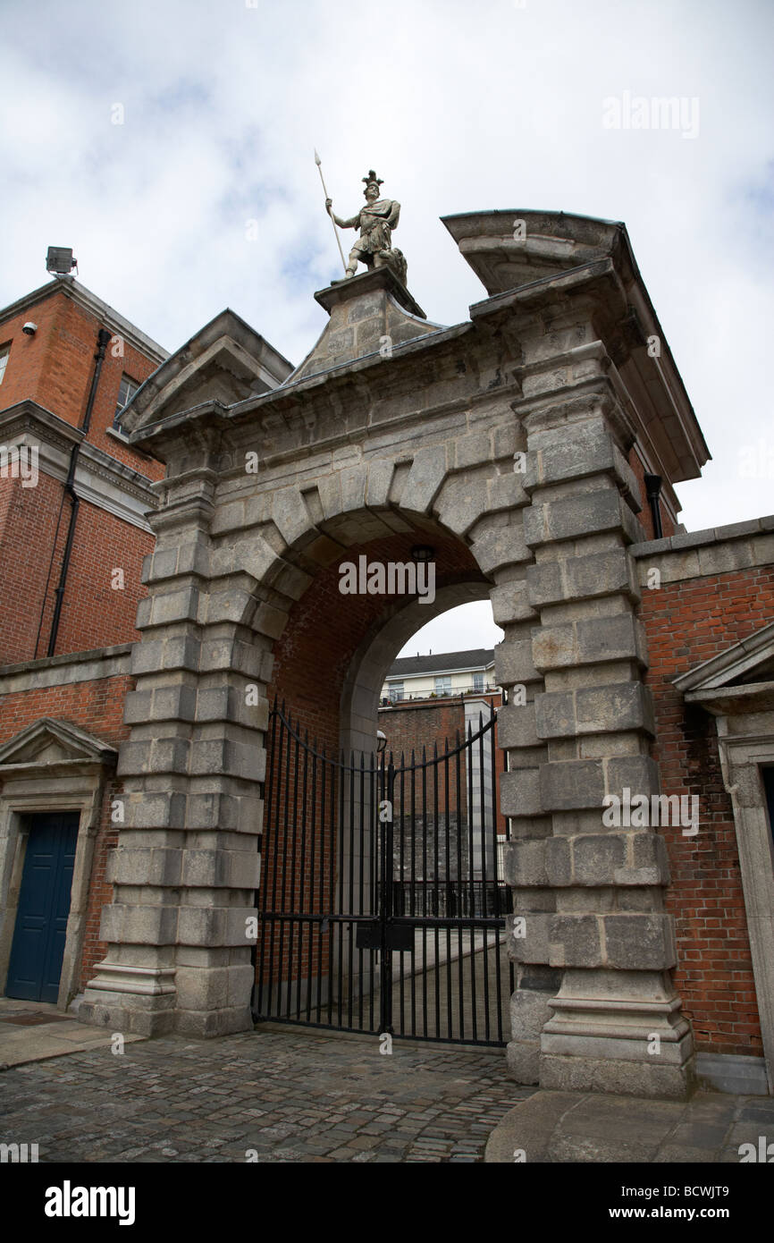 Cork Hill Gate Eingang zum oberen großen Innenhof des Dublin Castle Dublin Irland Stockfoto