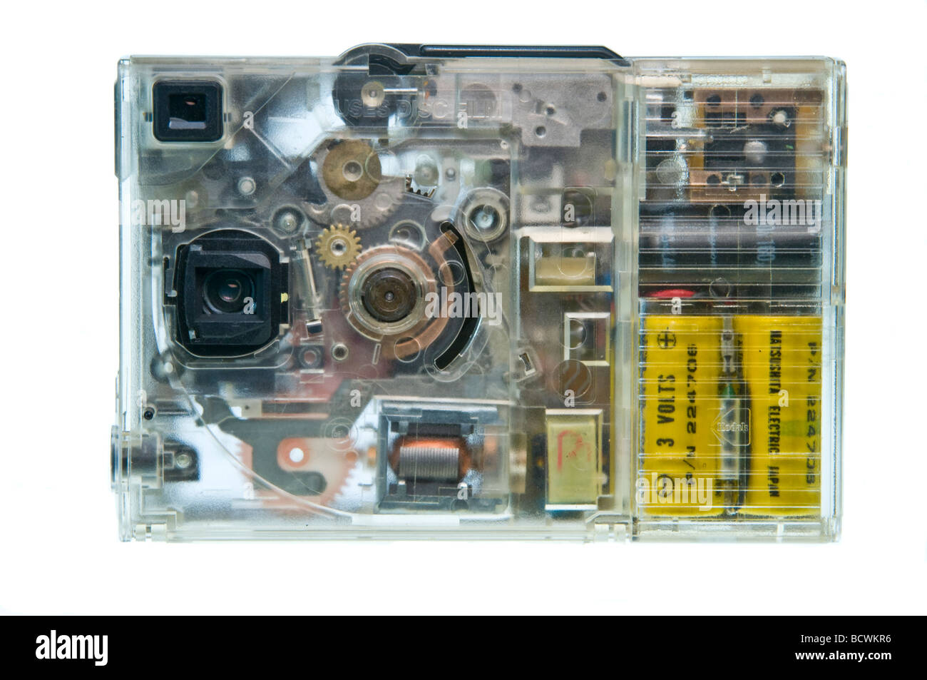 Seltene "durchschauen" Prototyp Kodak Disc Kamera produziert einzigartige Drehsystem der Welten Presse 1982 Start zeigen Stockfoto