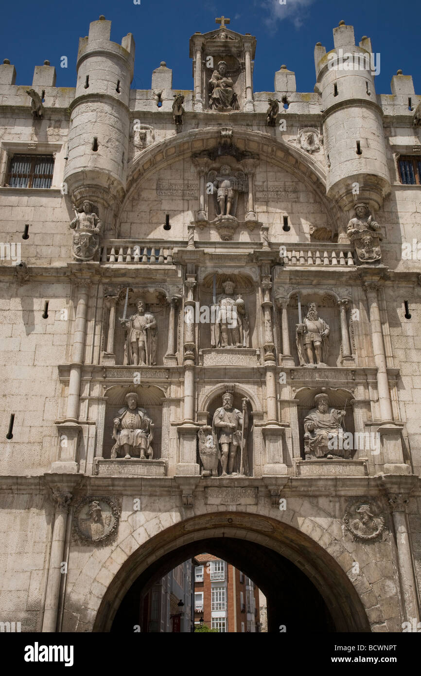 Santa Maria Arch Burgos Spanien Stockfoto