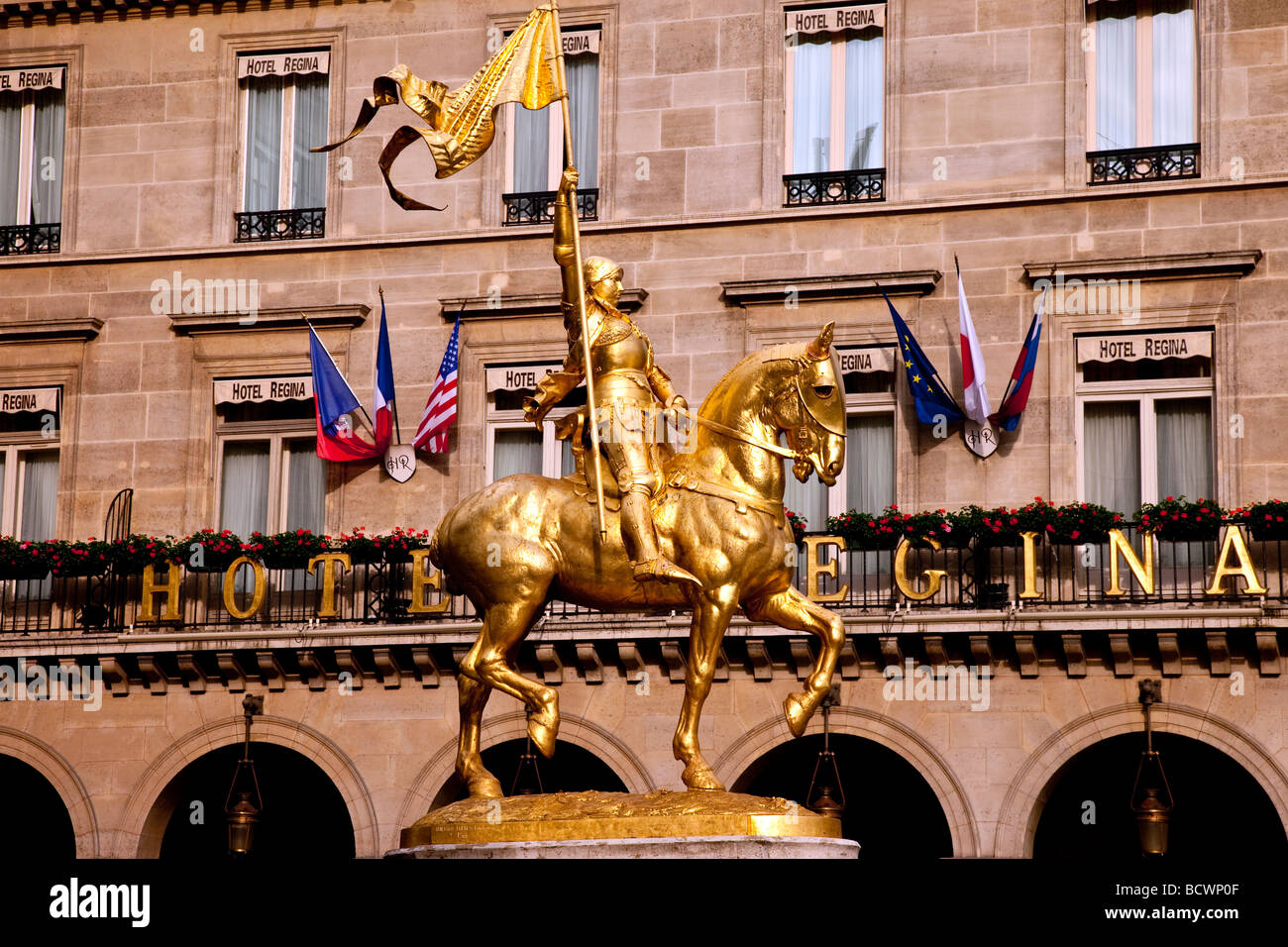 Vergoldete Statue der Jeanne d'Arc, Paris, Frankreich Stockfoto