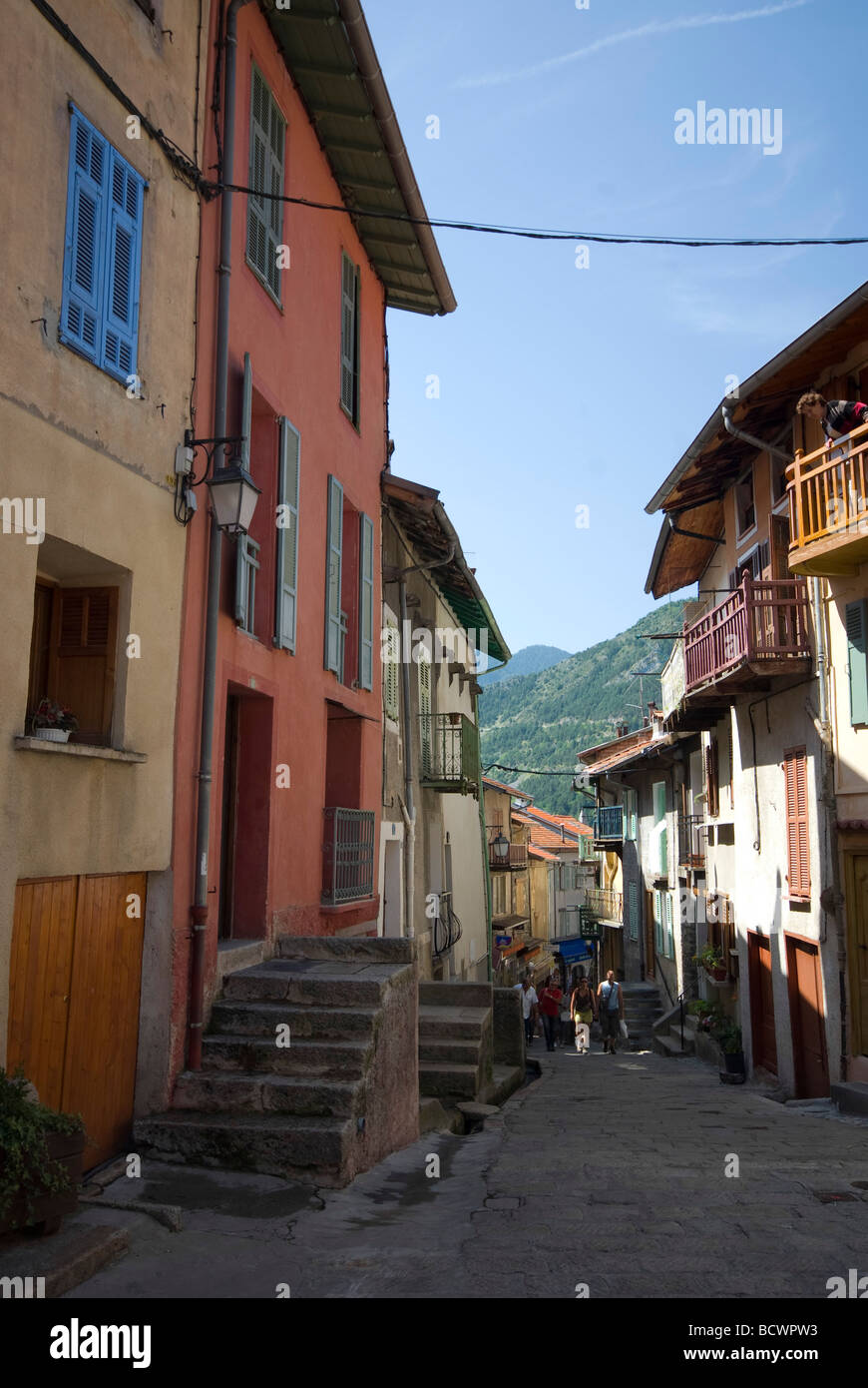 Das Dorf von St. Martin-finestre, Alpes-Maritimes, Südostfrankreich. Stockfoto
