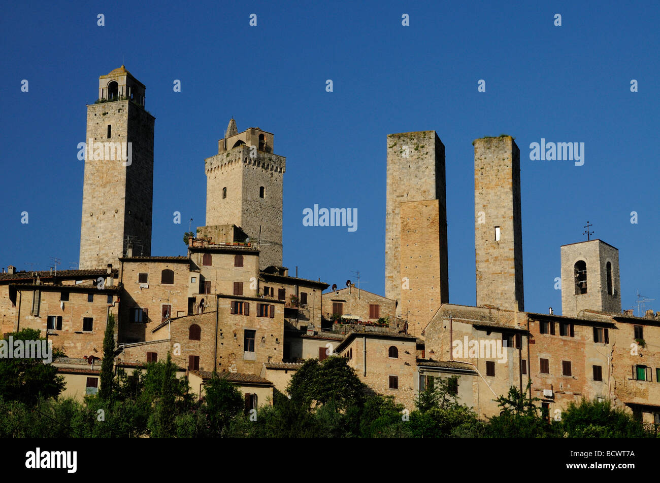 Türme von San Gimignano, Toskana, Italien Stockfoto