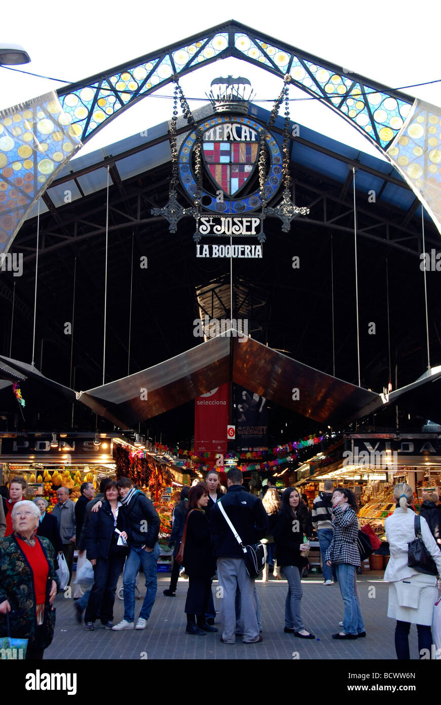 La Boqueria-Markt Barcelona-Katalonien-Spanien Stockfoto