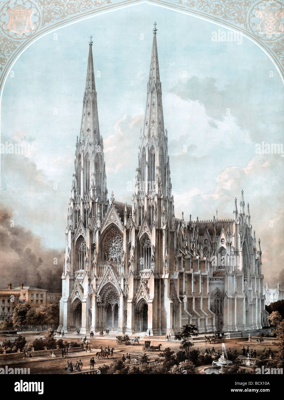 Die neue St. Patricks Kathedrale, 5th Avenue, New York City, um 1880 Stockfoto