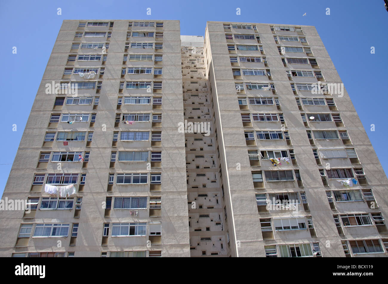 Wohn-Hochhaus, Stadt Gibraltar, Gibraltar Stockfoto