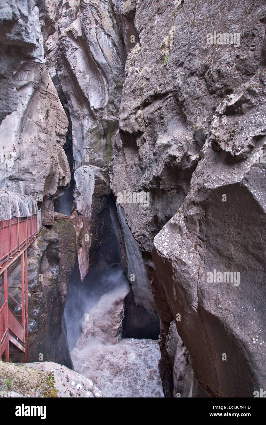 Colorado Ouray am nördlichen Ende der Million Dollar Highway Innenstadt ist ein National Historic District Box Canyon fällt Stockfoto