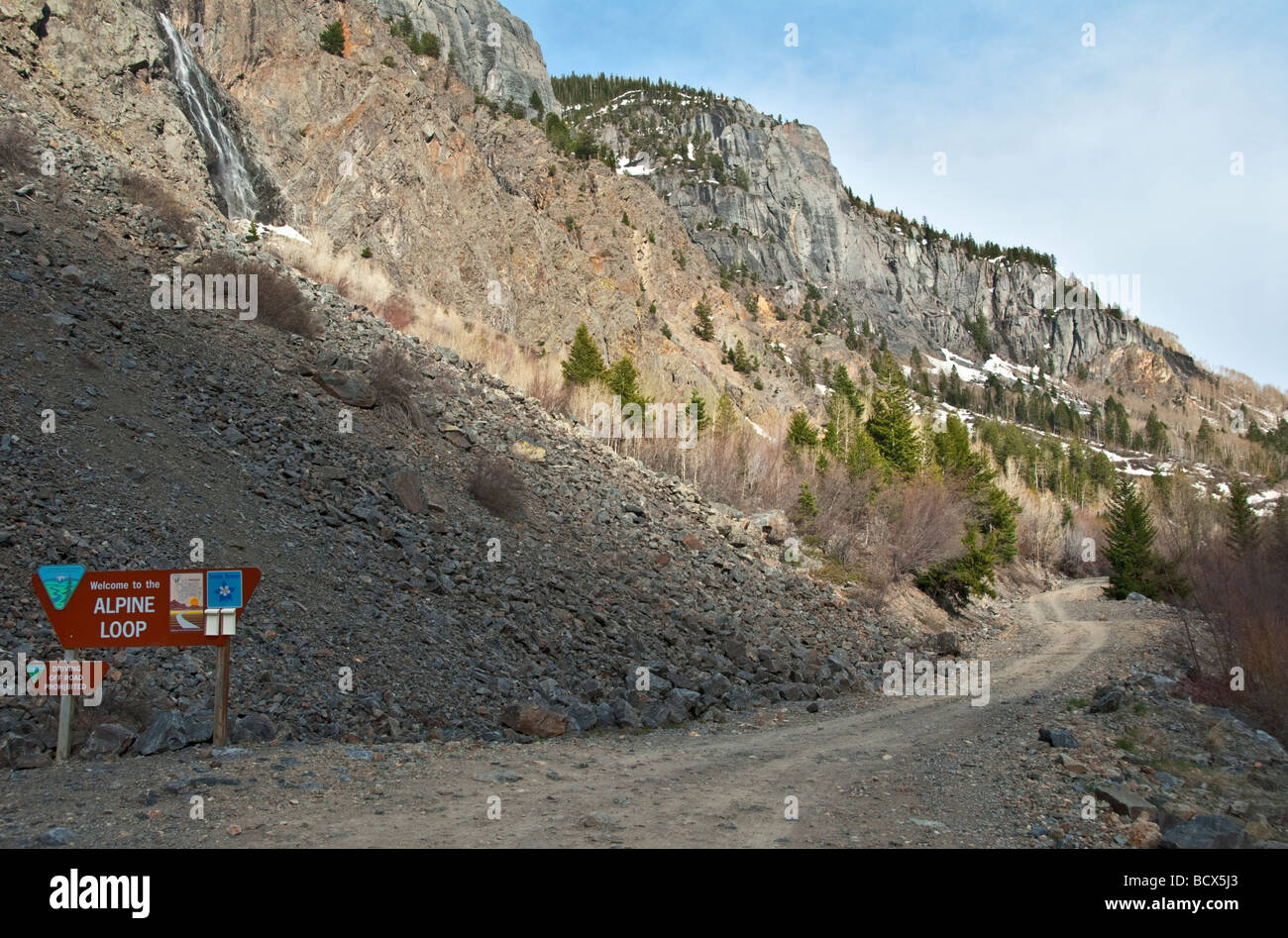 Colorado Million Dollar Highway in der Nähe Ouray Alpine Loop Abzweigung Ingenieur Bergstraße vier-Rad-Antrieb Stockfoto