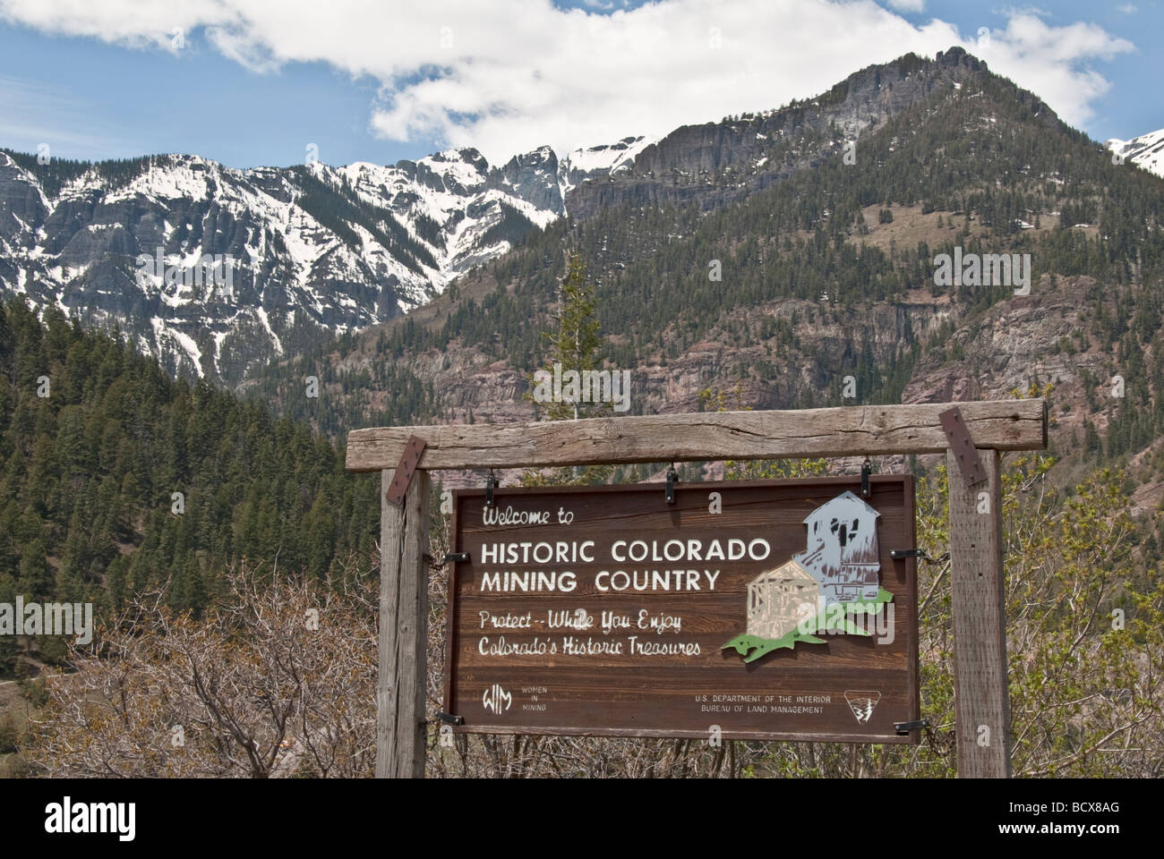 Kolorado nahe Ouray am nördlichen Ende des Million Dollar Highway "San Juan Mountains" Stockfoto
