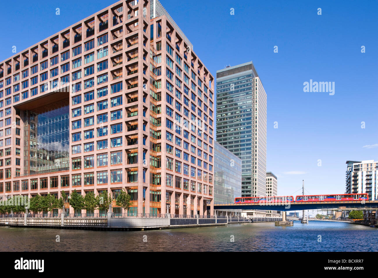 Moderne Architektur im Heron Quays Docklands E14 London Vereinigtes Königreich Stockfoto