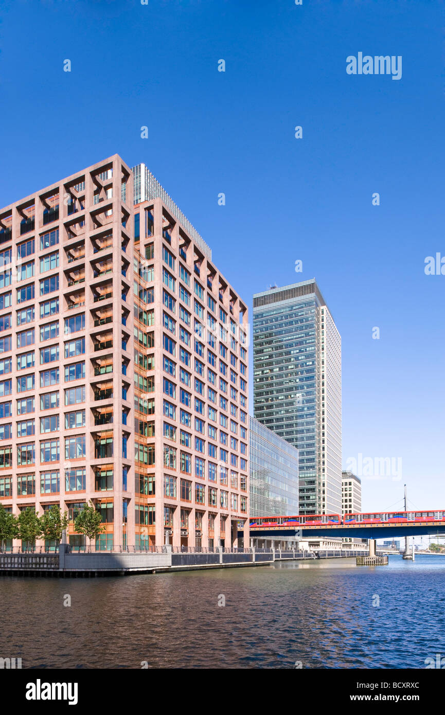Moderne Architektur im Heron Quays Docklands E14 London Vereinigtes Königreich Stockfoto