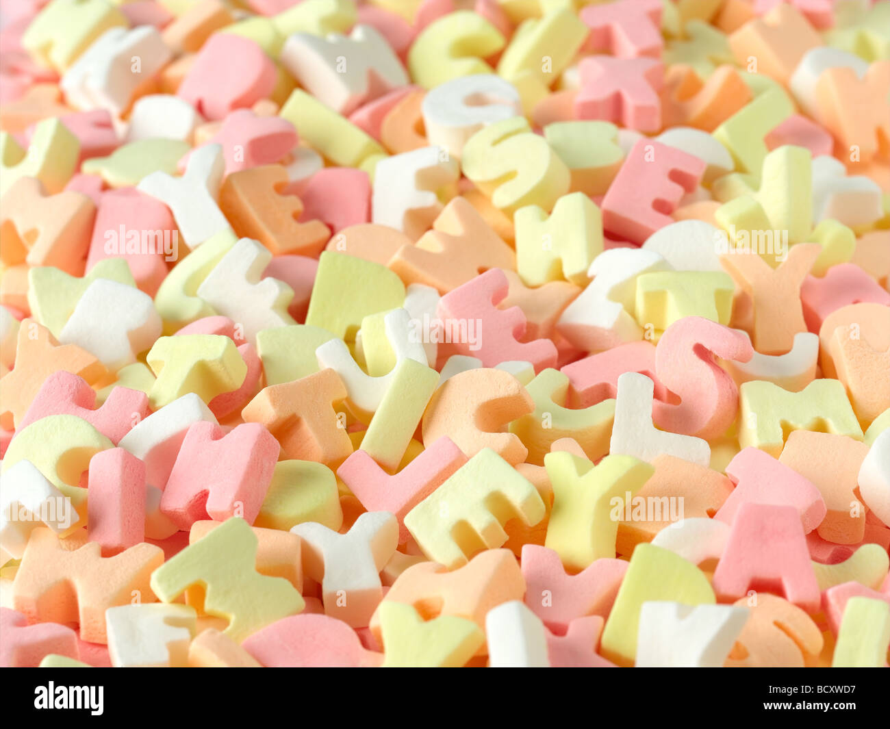 Alphabet-Süßigkeiten Stockfoto