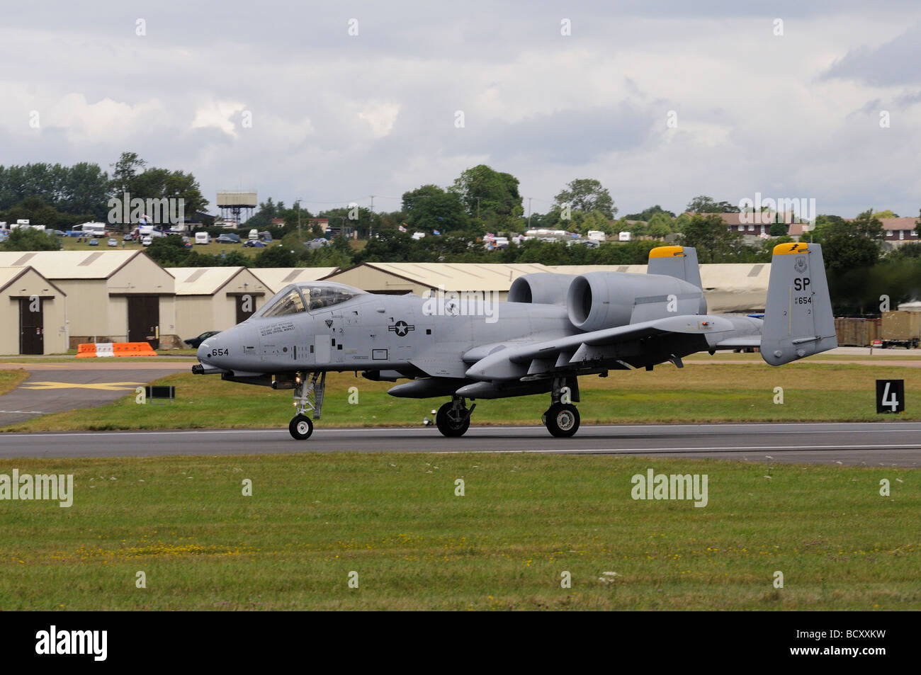 A-10A Thunderbolt II kommt an RAF Fairford Gloucestershire, England für das Royal International Air Tattoo Stockfoto