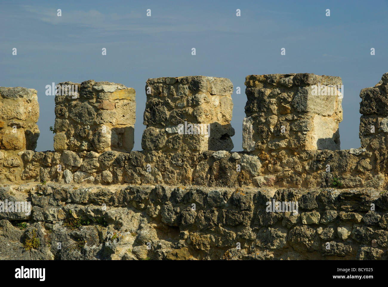 Zinnen Wehrgang 01 Stockfoto