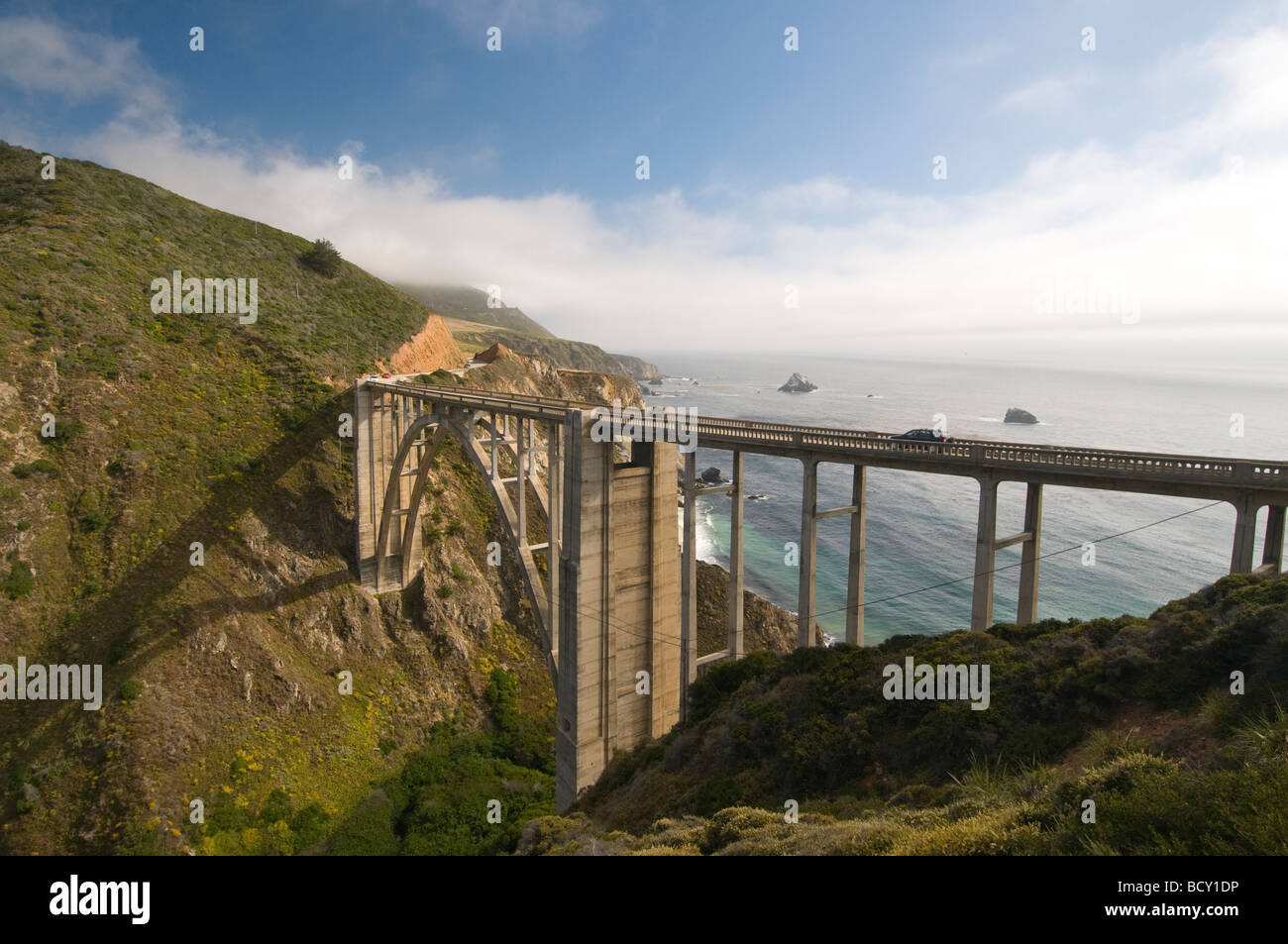 Bixby Bridge Highway One Pacific Coast Highways Big Sur, Kalifornien Stockfoto