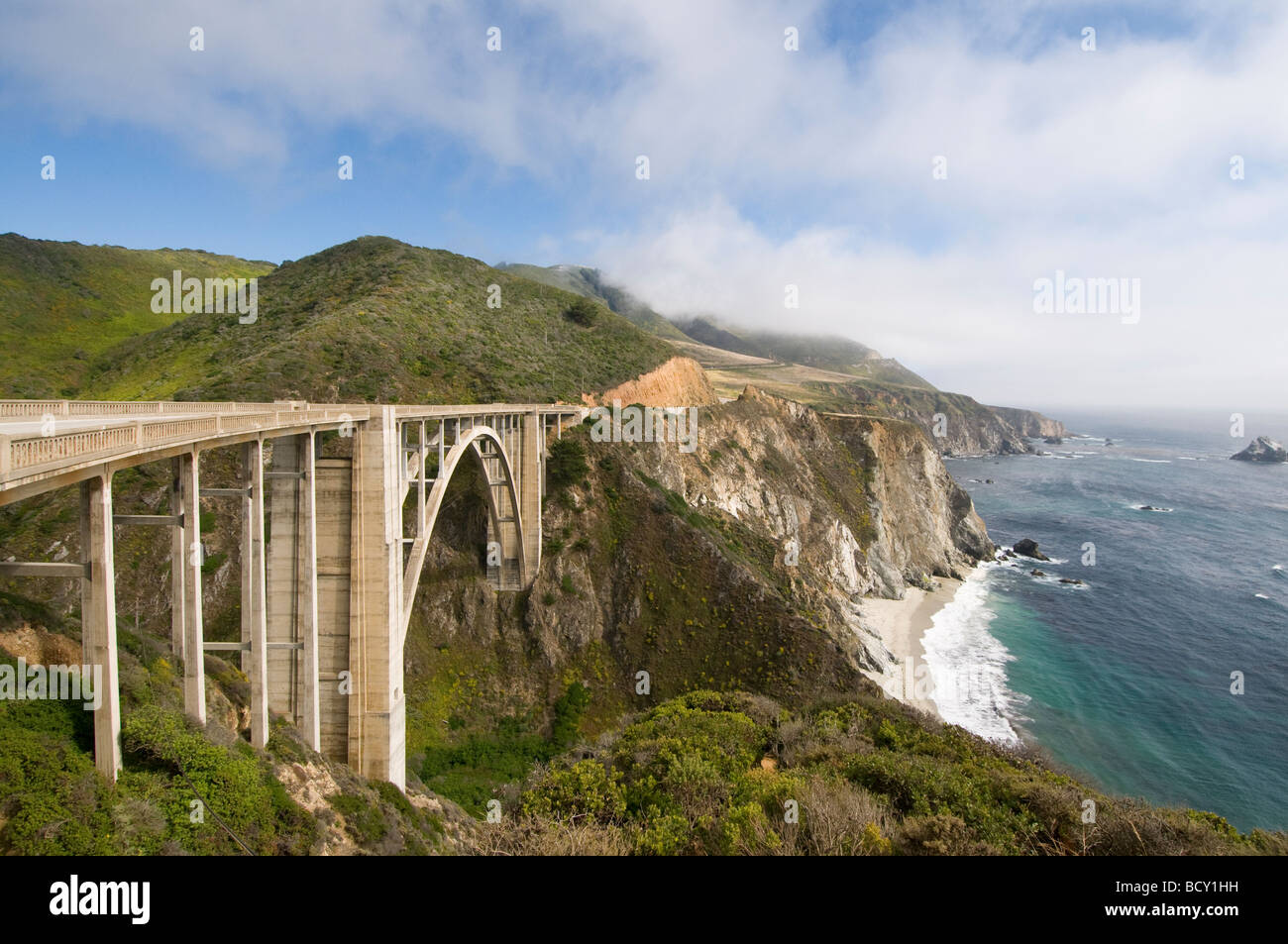 Bixby Bridge Highway One Pacific Coast Highways Big Sur, Kalifornien Stockfoto