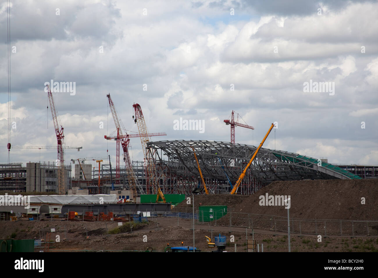 Olympia 2012 in London-Stadion im Bau, Juli 2009 Stockfoto