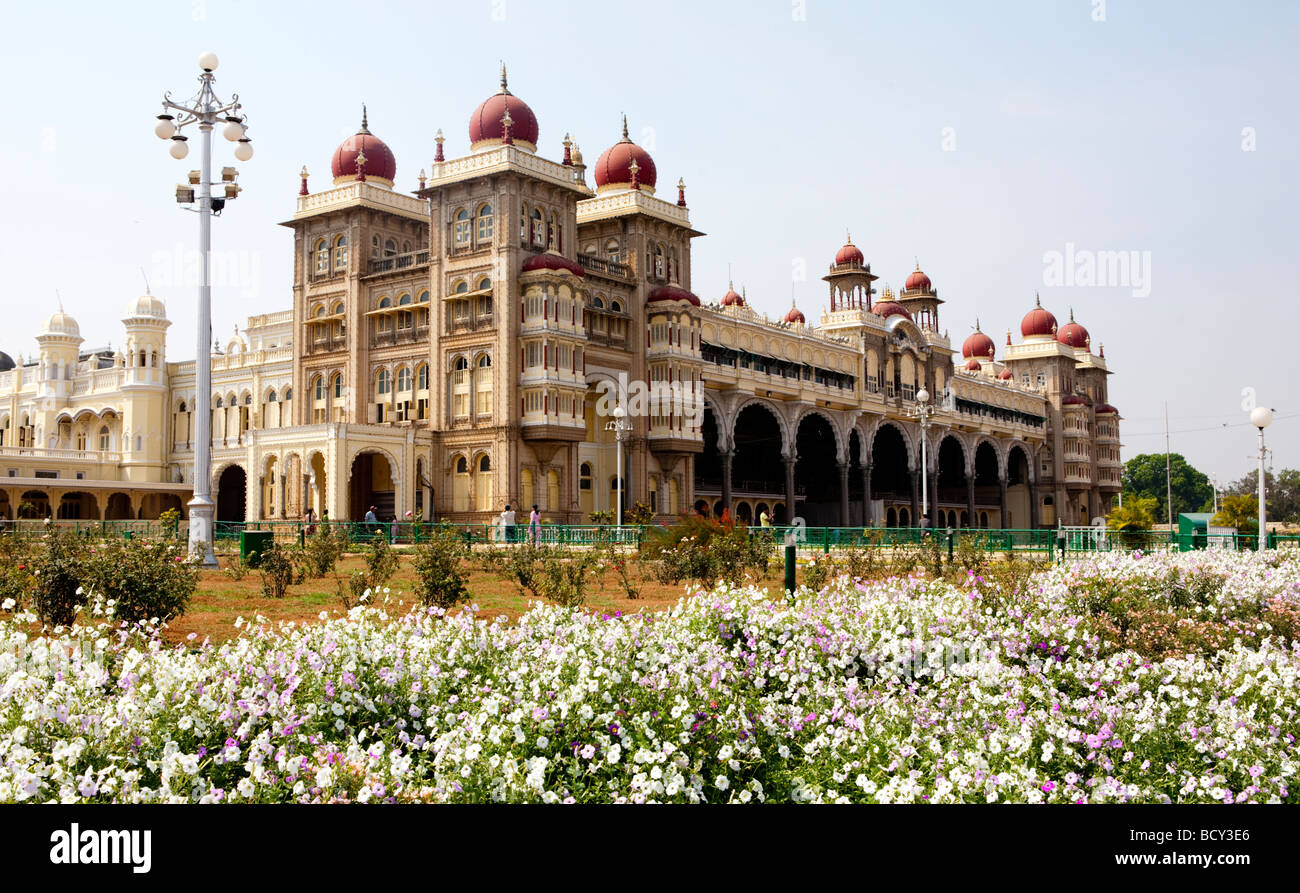 Maharaja Palast Mysore Bundesstaat Karnataka Indien Stockfoto