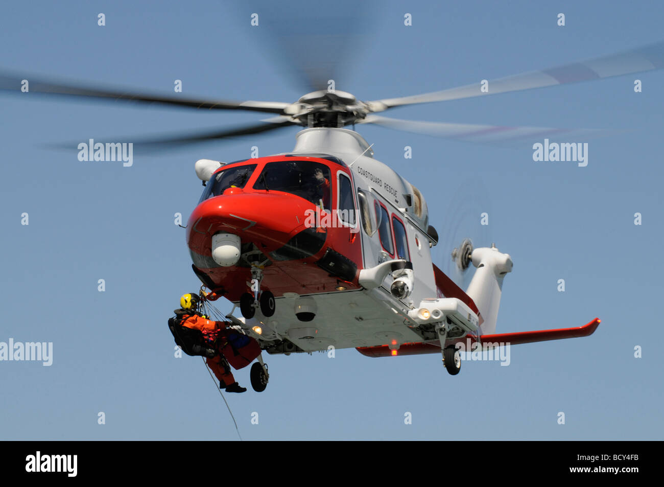 Agusta AW139 Küstenwache Rettungshubschrauber Stockfoto