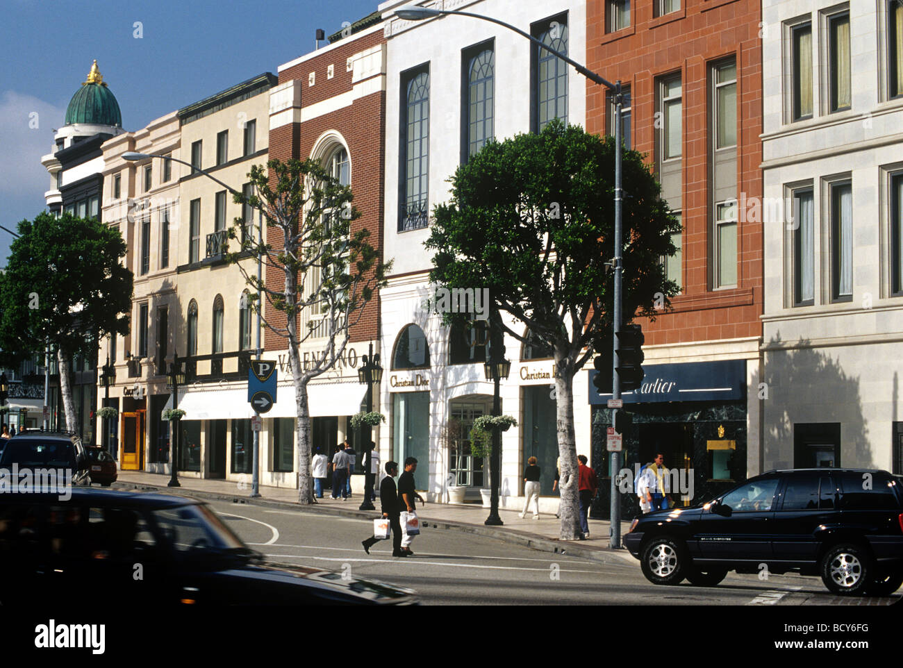 Rodeo Drive in Beverly Hills Stockfoto