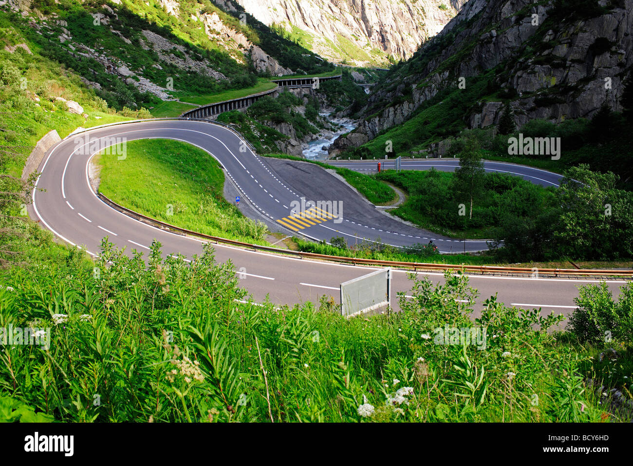 GotthardPass im Kanton Uri, Schweiz, Europa Stockfotografie Alamy