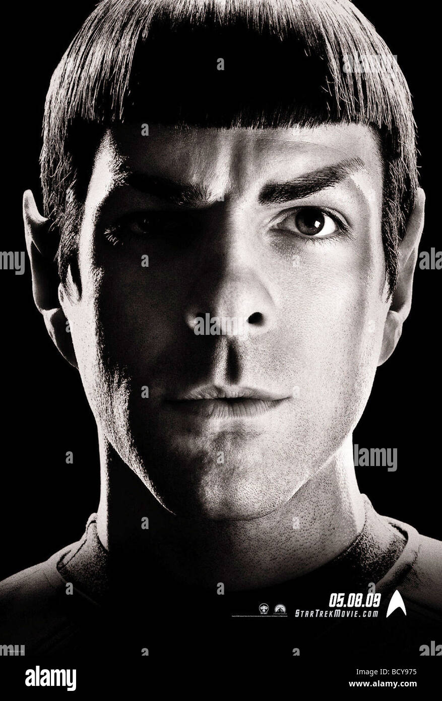 Star Trek Jahr: 2009 Regie: j.j. Abrams Zachary Quinto Character Poster Stockfoto