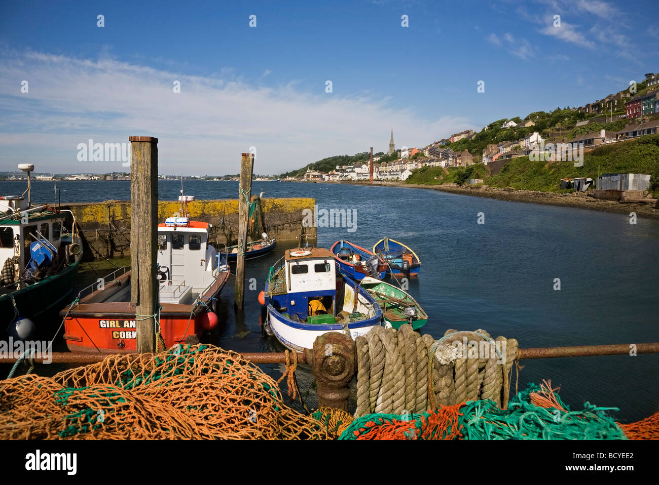 Fischerhafen von der Pilot Boat Quay, Cobh (früher Queenstown), County Cork, Irland Stockfoto