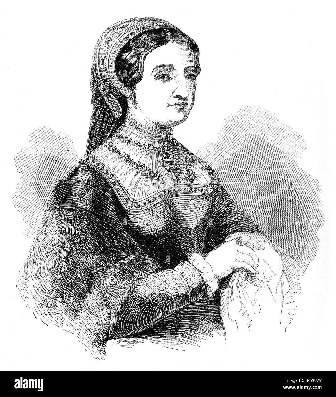 Porträt der Königin Catherine Parr Ehefrau von König Henry VIII von England Stockfoto