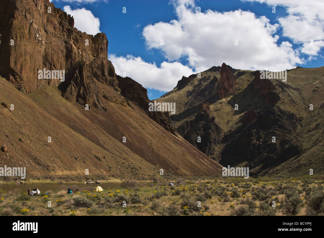 CAMPING in die wilde und malerische OWYHEE RIVER Gorge Ost-OREGON Stockfoto