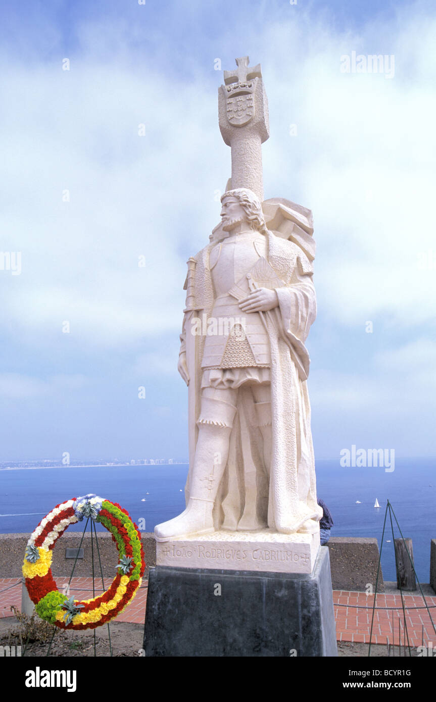 Statue der spanische Entdecker Juan Rodriguez Cabrillo, Cabrillo National Monument, Point Loma, San Diego, California (SD) Stockfoto Statue der spanische Entdecker Juan Rodriguez Cabrillo, Cabrillo National Monument, Point Loma, San Diego, California (SD) Stockfoto