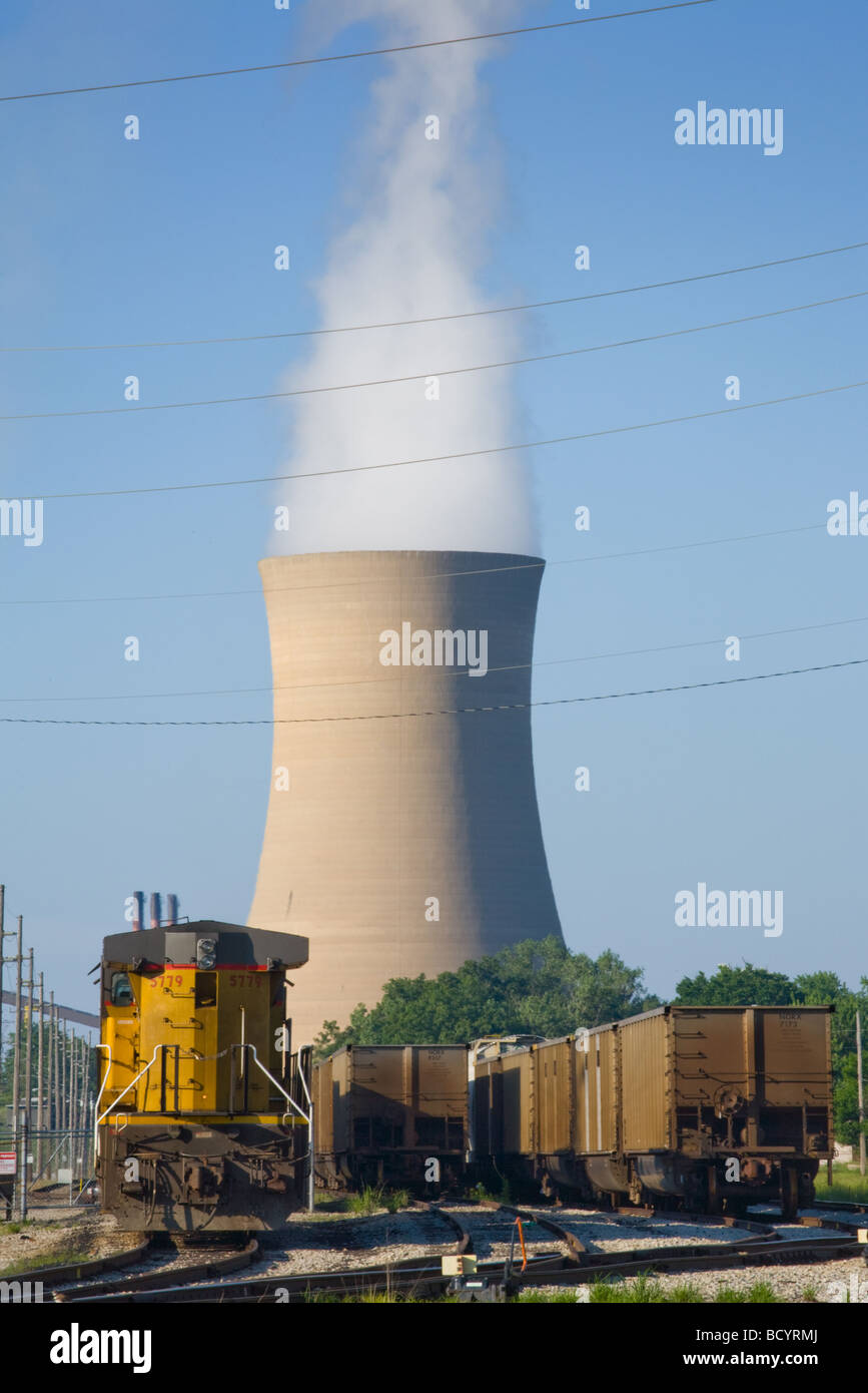 NIPSCO Michigan City Station Kernkraftwerk erzeugt Stockfoto