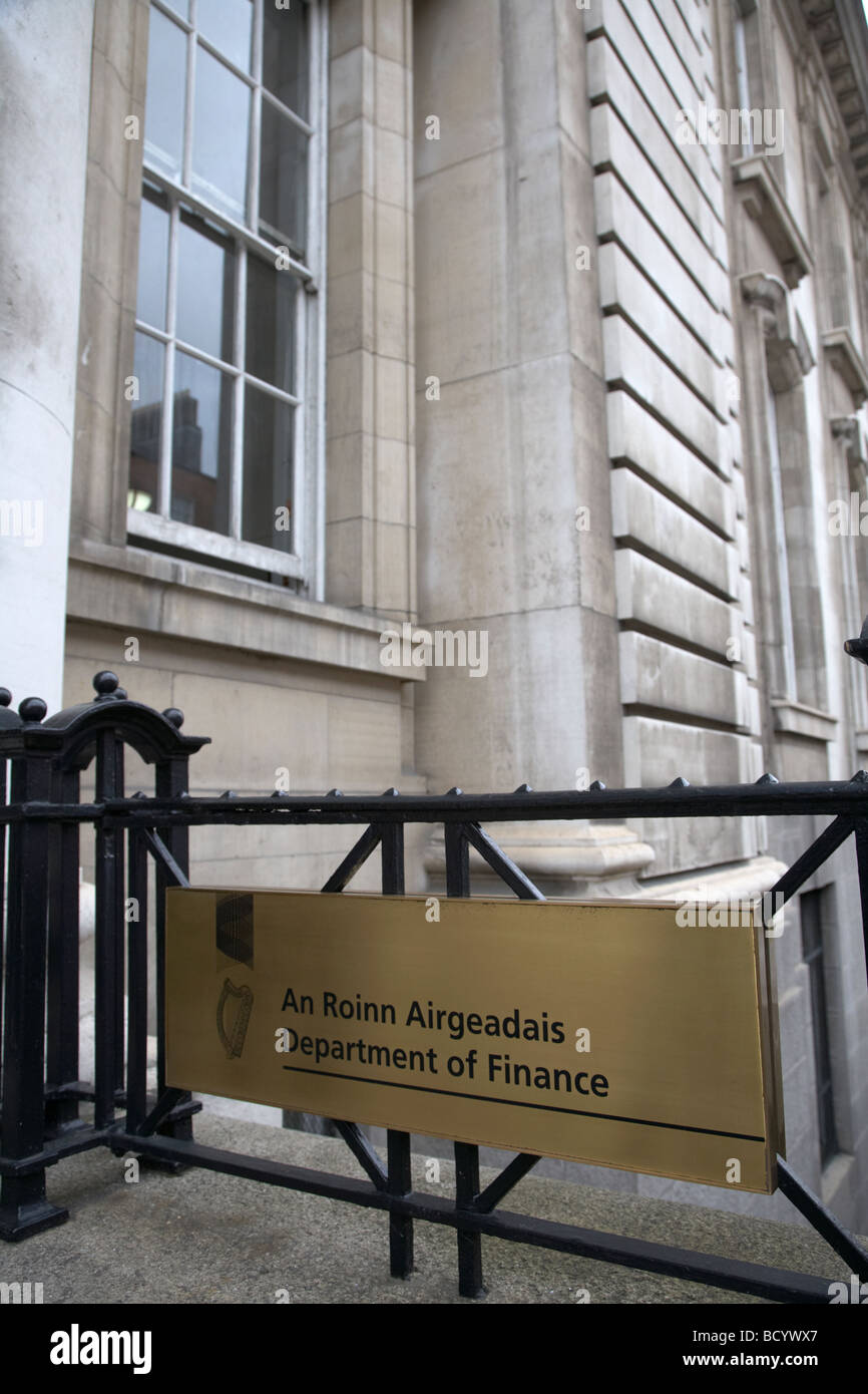 Die Abteilung Finanzen Regierung Gebäuden Dublin Irland Stockfoto