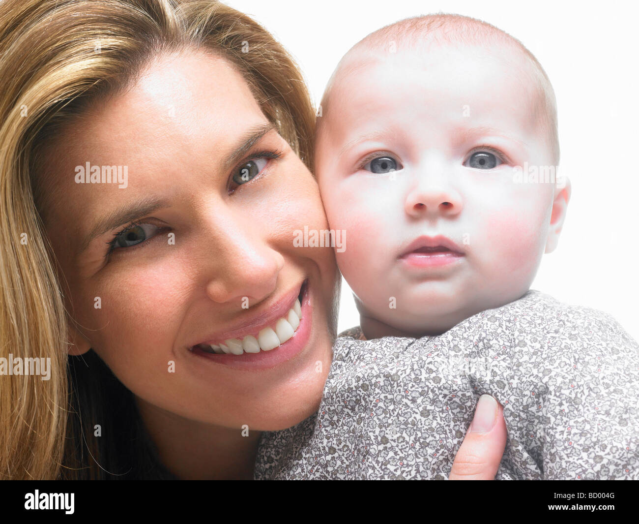 Porträt von Mutter und Baby Mädchen Stockfoto