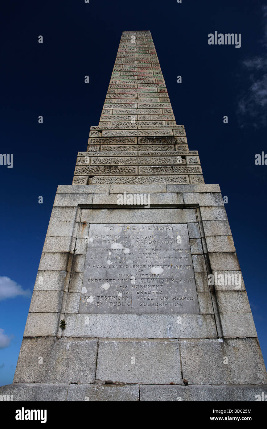 Einen Obelisken auf Culver Down, Isle Of Wight Stockfoto
