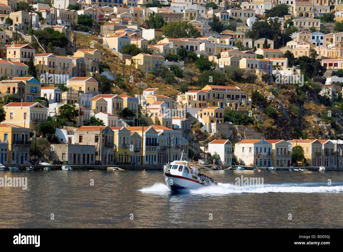 Bootshafen verlassen Stockfoto