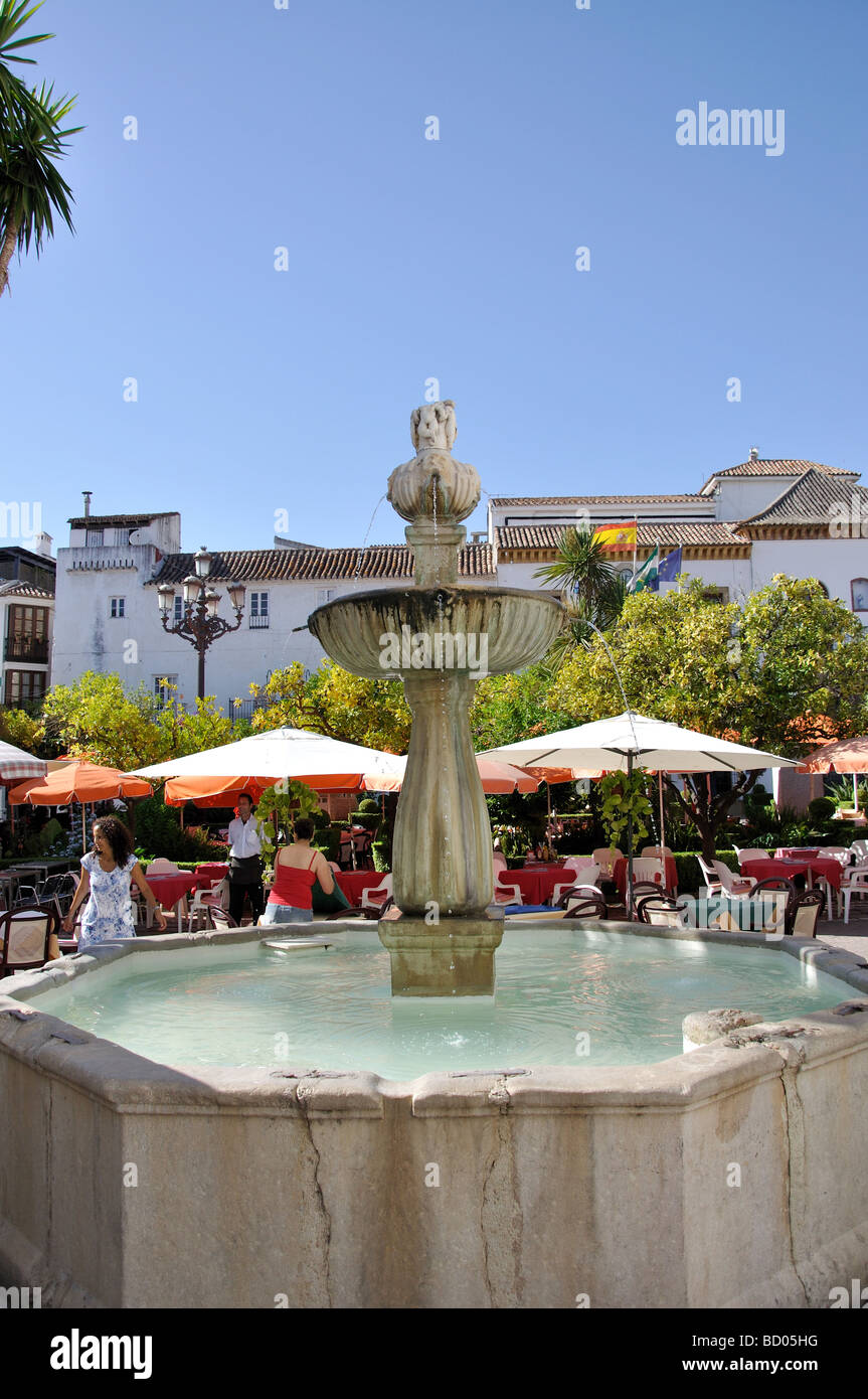 Plaza de Los Naranjos, Old Town, Marbella, Costa del Sol, Provinz Malaga, Andalusien, Spanien Stockfoto
