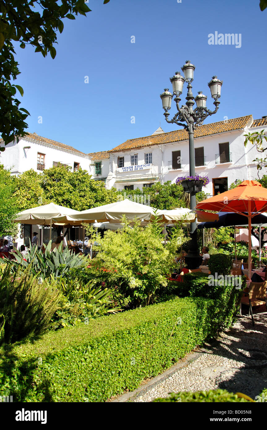 Plaza de Los Naranjos, Old Town, Marbella, Costa del Sol, Provinz Malaga, Andalusien, Spanien Stockfoto