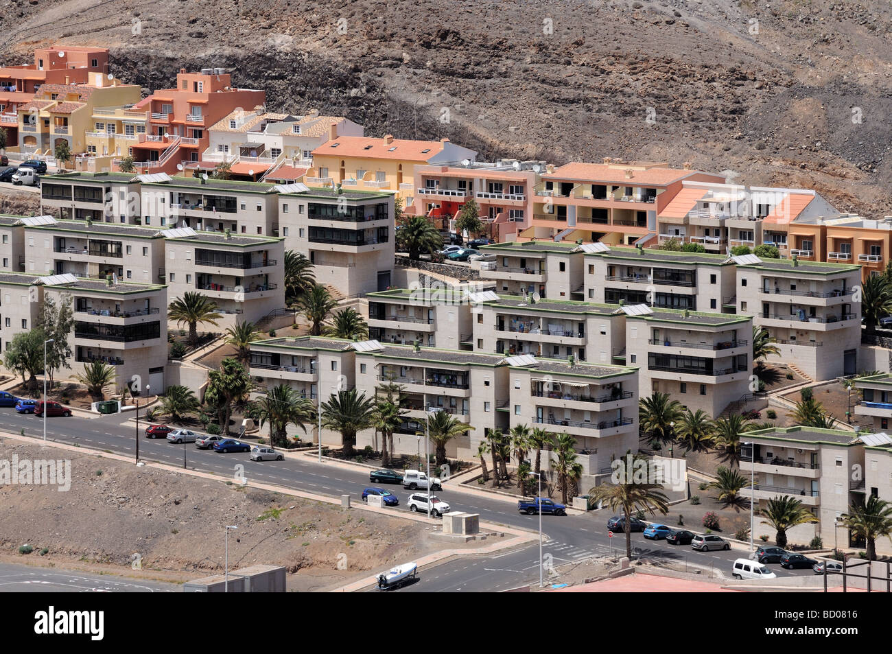 Stadt Morro Jable, Kanarischen Insel Fuerteventura, Spanien Stockfoto