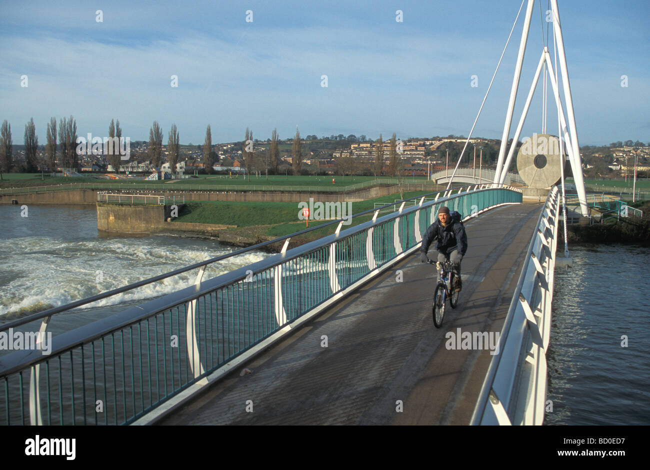 Miller s Brücke Rad- und Fußgängerbrücke über den Fluß Exe in Exeter, Devon Stockfoto
