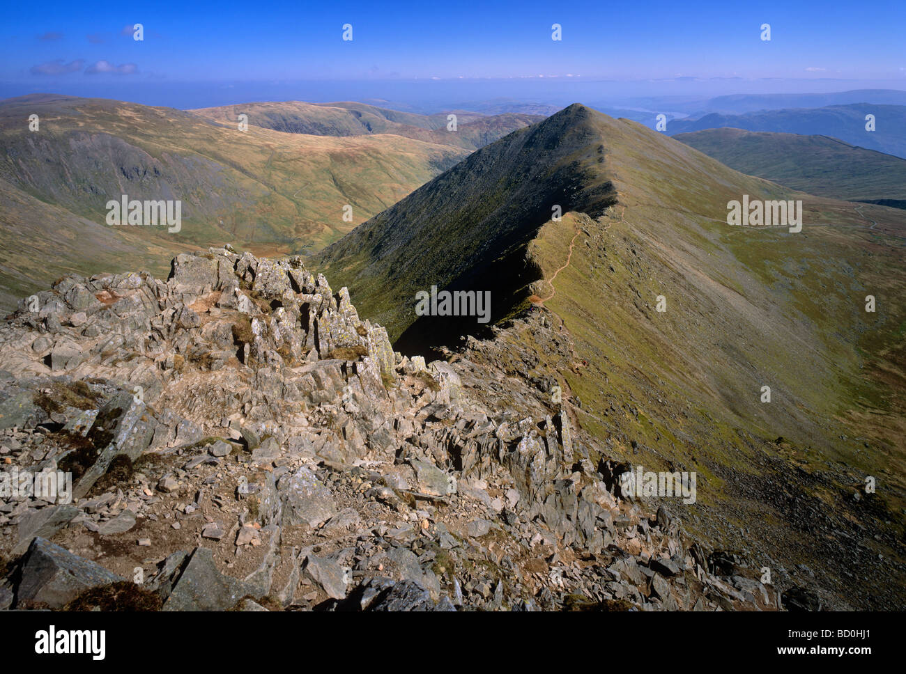 Swirral Rand von Hellvyn, Lake District National Park, Cumbria, England UK Stockfoto