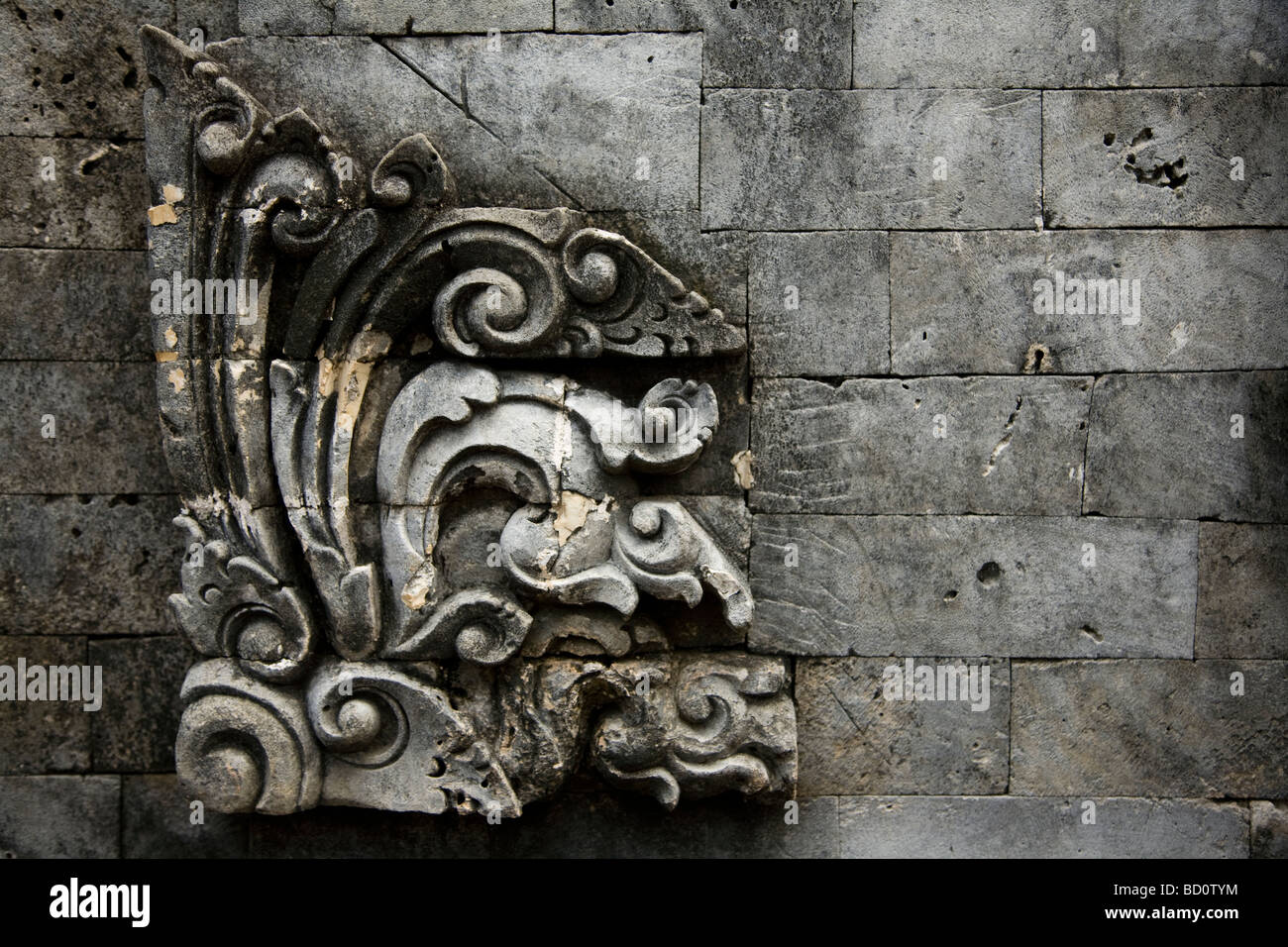 Architektonisches Detail in Uluwatu Tempel, Bali, Indonesien Stockfoto