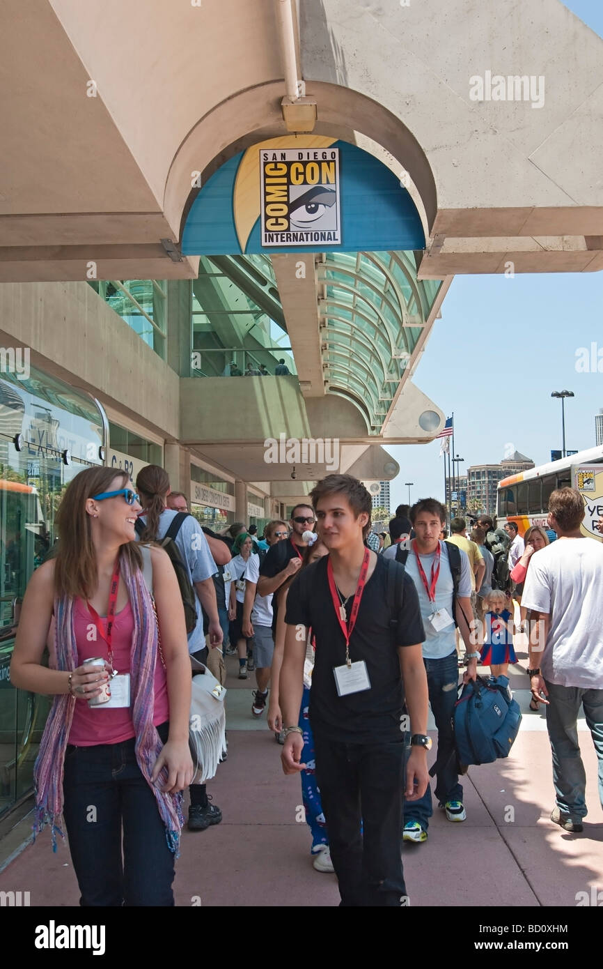 Comic-Con International 2009 in San Diego statt. Die jährliche Comics und Volkskunst Übereinkommen zieht 126.000. Stockfoto