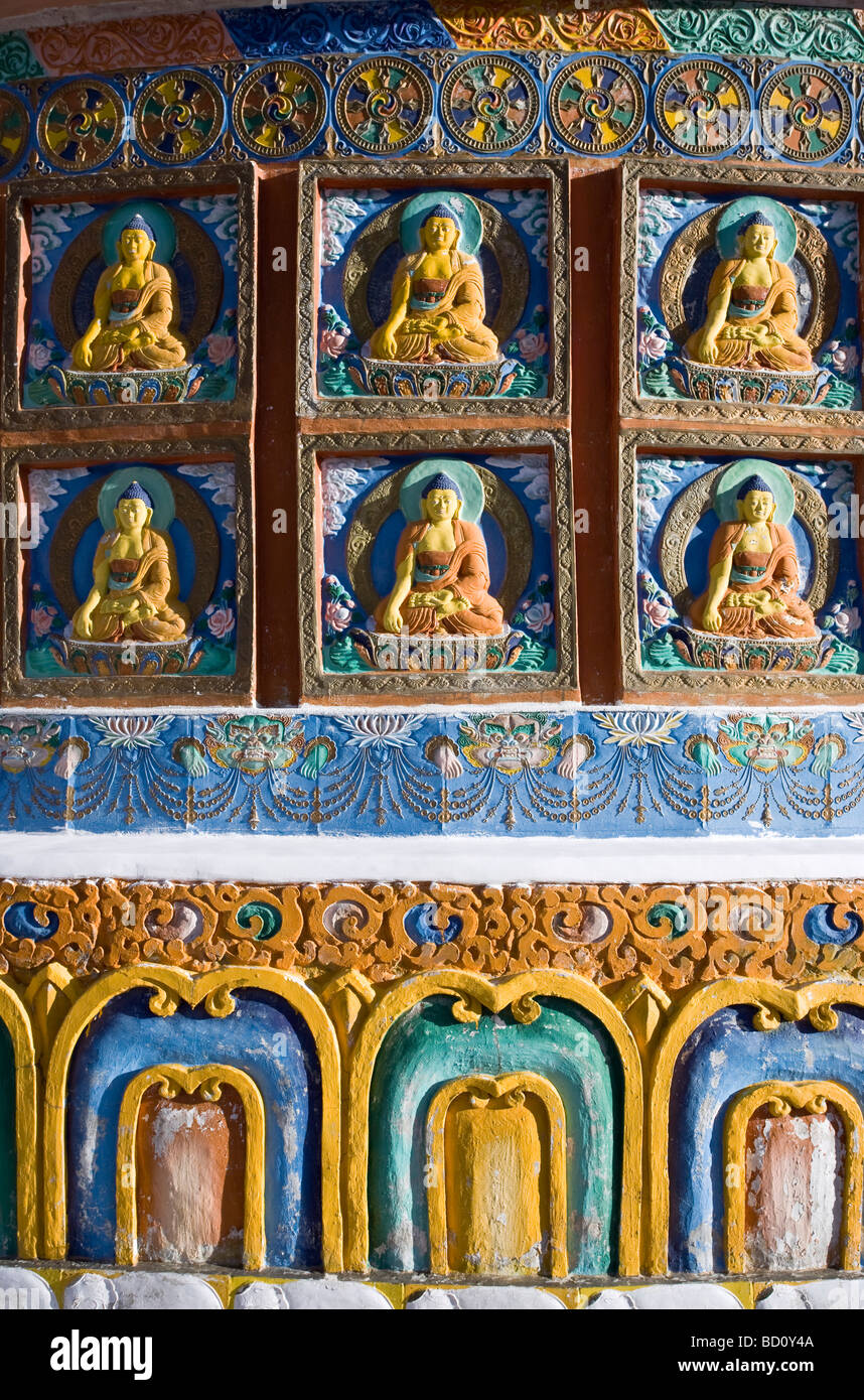 Detail der Shanti Stupa. Leh. Ladakh. Indien Stockfoto