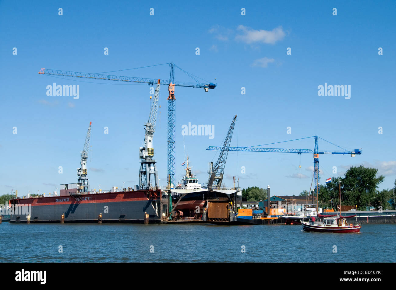 Niederlande Amsterdam Hafen IJ dockt Noordzeekanaal Stockfoto