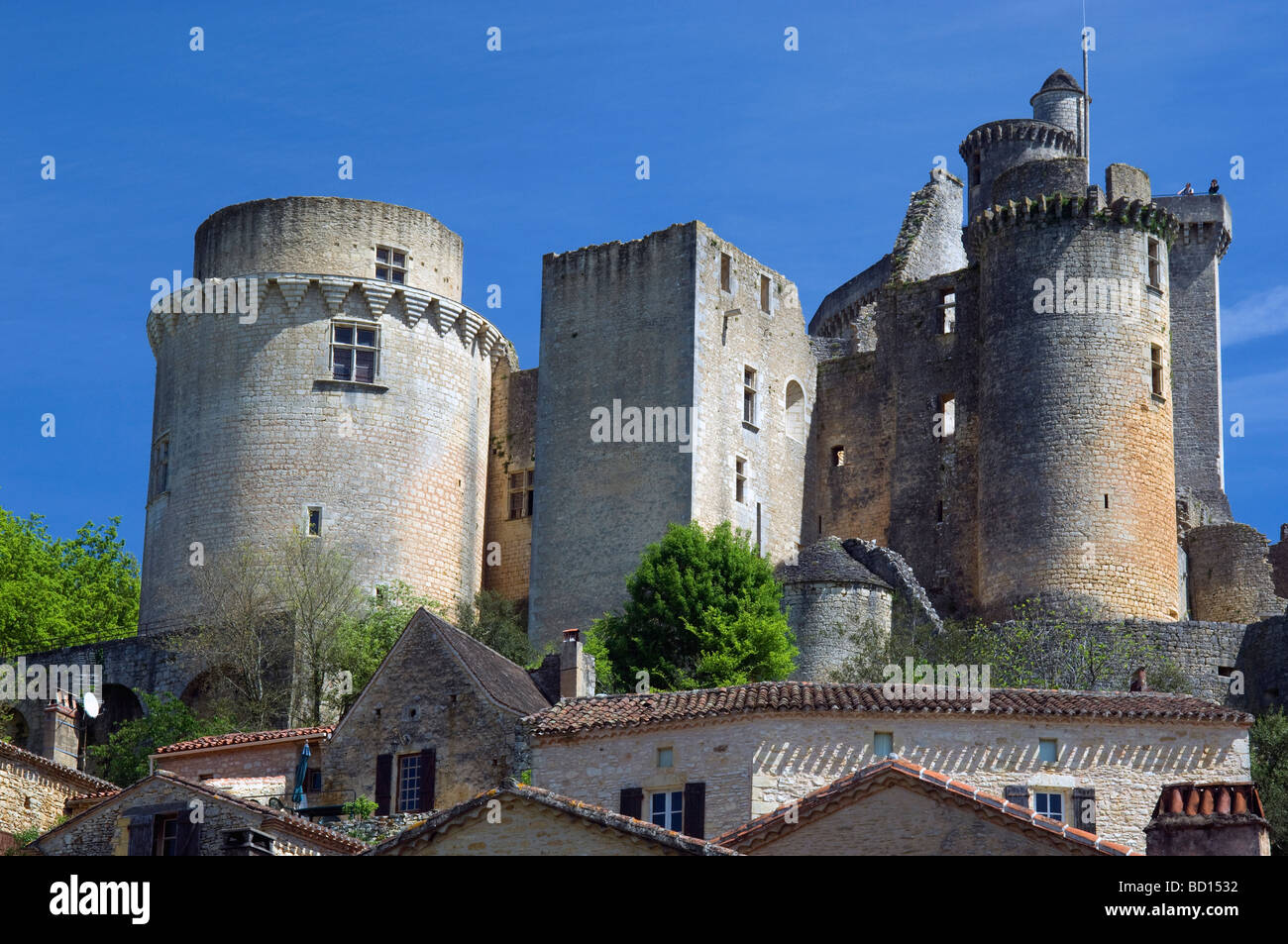 Chateau de Bonaguil Stockfoto