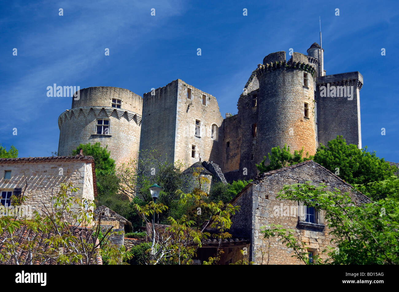 Chateau de Bonaguil Stockfoto