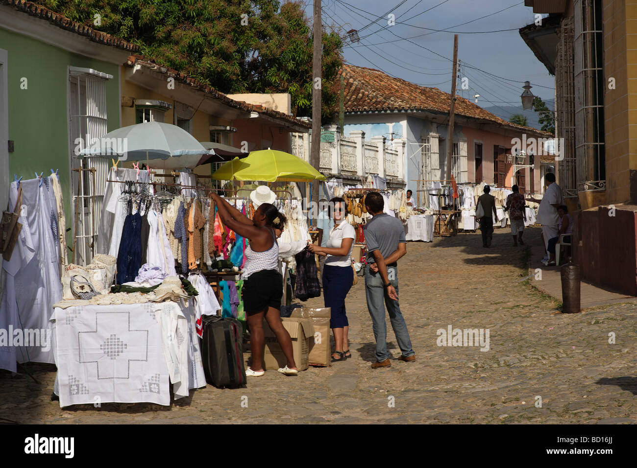 Straße Stände, Trinidad, Sancti Spíritus, Kuba, Westindische Inseln Stockfoto